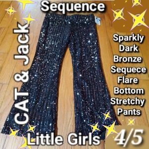 Cat & Jack NWOT Shimmering Sequin Flare Pants